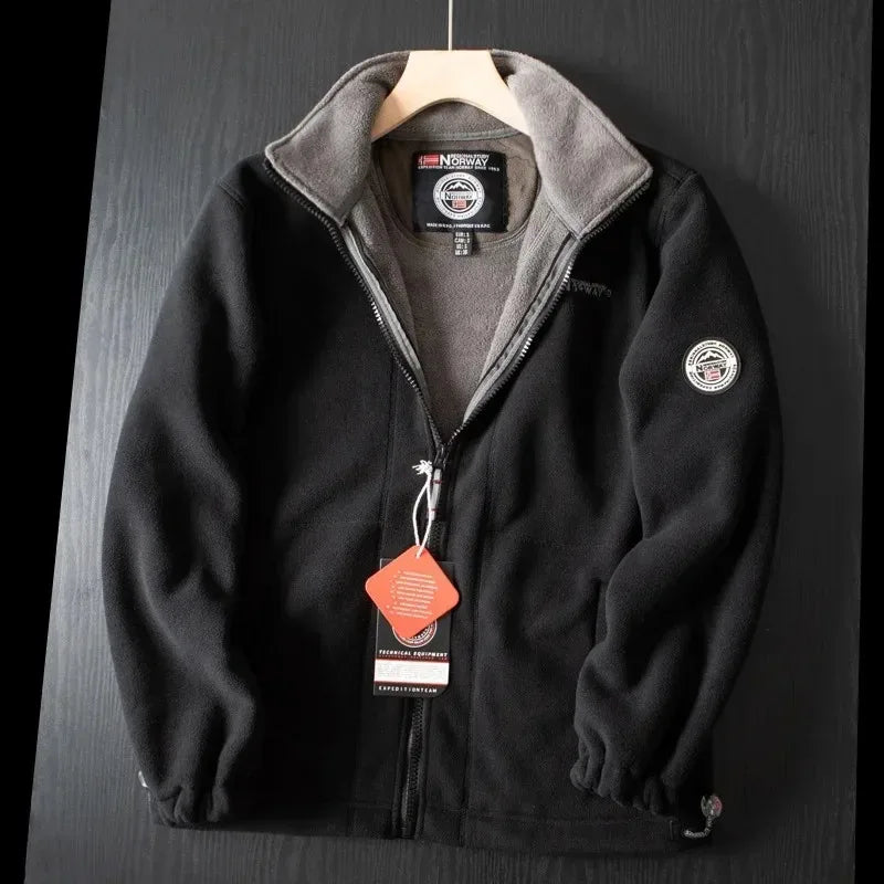 Jaqueta Masculina Corta-Vento Acolchoada com Fleece, Anti-Congelamento, Casaco Quente, Frio Polar, Tamanho Grande, Lazer, Moda, Outono, Inverno, Nova,
