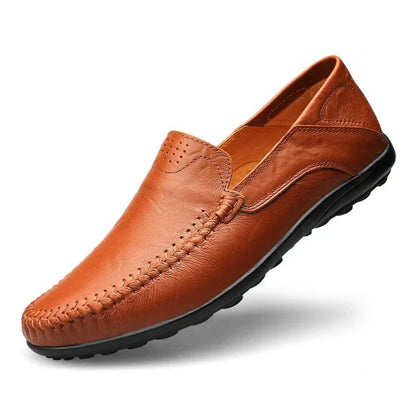 Fashion Leather Men Casual Shoes Luxury Brand Formal Men Loafers Moccasins Italian Breathable Slip on Male Boat Shoes Size 37-47