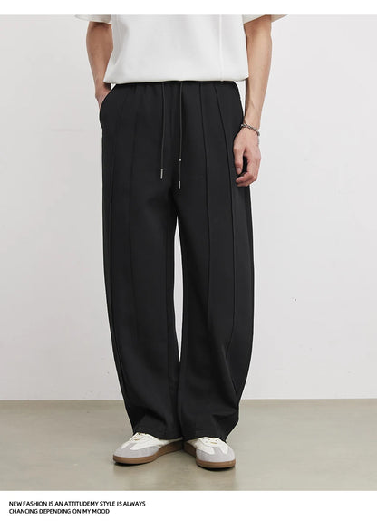 Calças de Moletom Masculinas American Casual Fashion Primavera e Outono 2026 Novas Calças Esportivas Soltas de Camada de Ar Scimitar