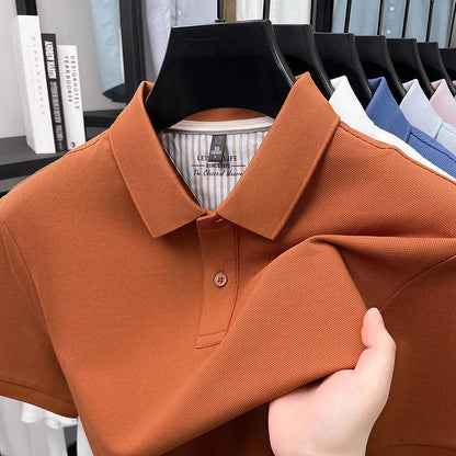 Men's Premium Cotton Polo Shirt Open Hem Design Breathable & Soft Factory Direct Supply  14 Trendy Colors Golf Top