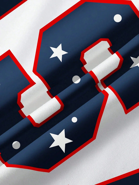 Men USA Flag Print T Shirt Summer Short Sleeve Loose Fit Breathable Patriotic Graphic Tee for Daily Casual Streetwear Outdoor