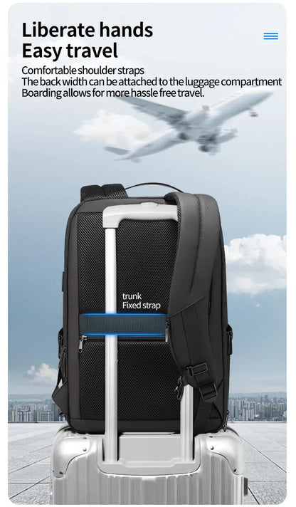 Business Waterproof Backpacks USB Charging Men Backpack Fit 15.6 Inch Laptop Travel 35L Large Capacity Backpack