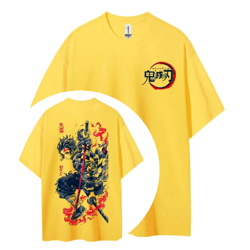 Unisex Round Neck Anime T-Shirt Men's and Women's Summer Fashion Breathable Street T-Shirt