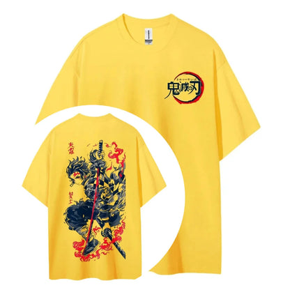 Unisex Round Neck Anime T-Shirt Men's and Women's Summer Fashion Breathable Street T-Shirt