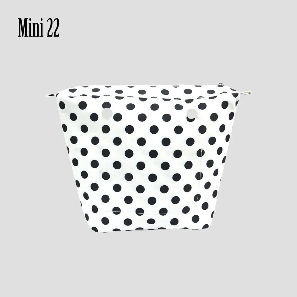 Composite Twill Cloth Waterproof Inner Lining Insert Zipper Pocket for Classic Mini Obag Senior Inner Pocket for O Bag