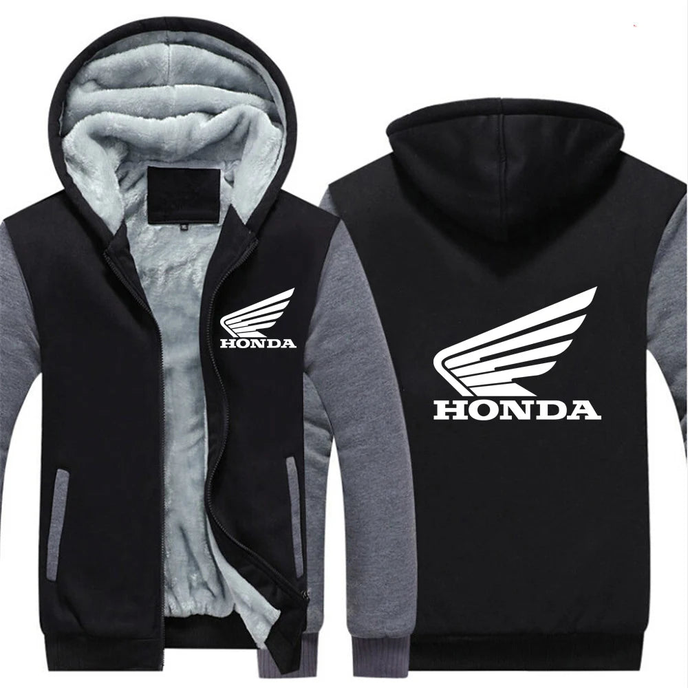 Autumn Winter Man's Fleece Warm Thicken Coat Popular Patchwork Contrast Color Hoodies Casual Jacket