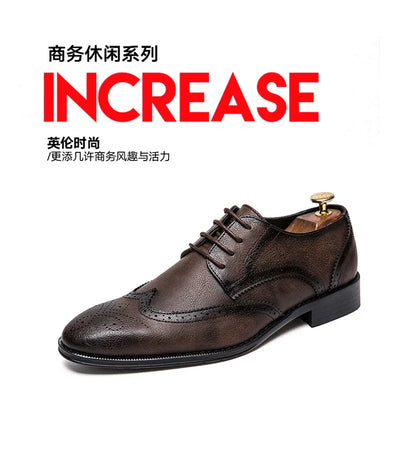 Men's Dress Shoes High Quality Oxford Leather Shoes Men Classic Casual Business Brogues Leahter Shoes Men Wedding Formal Shoes
