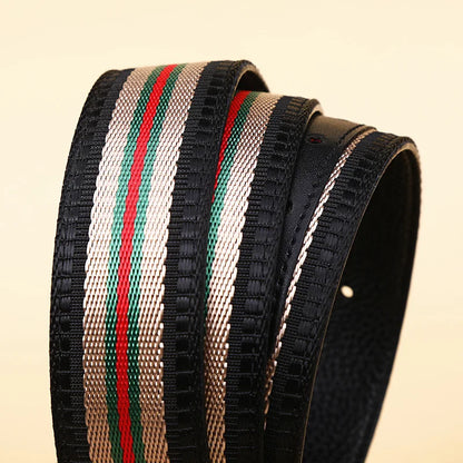 Leather luxury belt for men, stylish and handsome with high quality. Leather belt for women, durable and versatile for jeans.