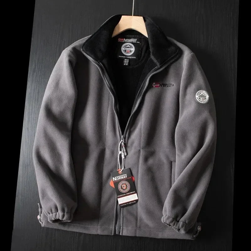 Jaqueta Masculina Corta-Vento Acolchoada com Fleece, Anti-Congelamento, Casaco Quente, Frio Polar, Tamanho Grande, Lazer, Moda, Outono, Inverno, Nova,