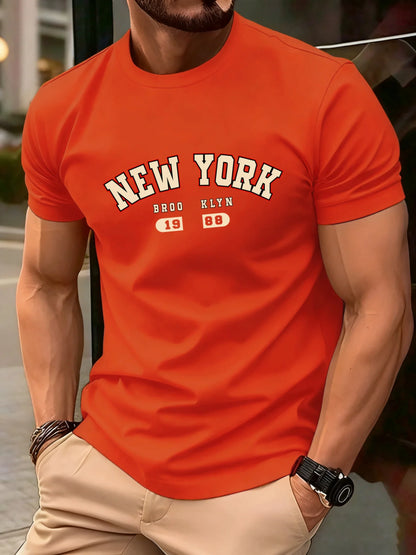 New York Brooklyn 1988 Letter Design Men T-Shirts Fashion Short Sleeve All-Match Cotton Soft T Shirt Summer Unisex Loose Clothes