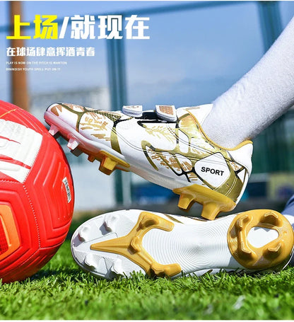 Professional Football Shoes Kids Futsal Sneakers Outdoor Low-cut Soccer Shoes Boys Lightweight Non-slip Children's Sports Shoes