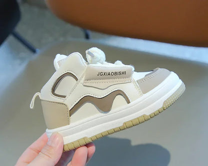 Children Tennis Shoes Spring Autumn Patchwork Leather Sports Shoes for Boy Girl Causal Versatile Kids Fashion Running Sneakers