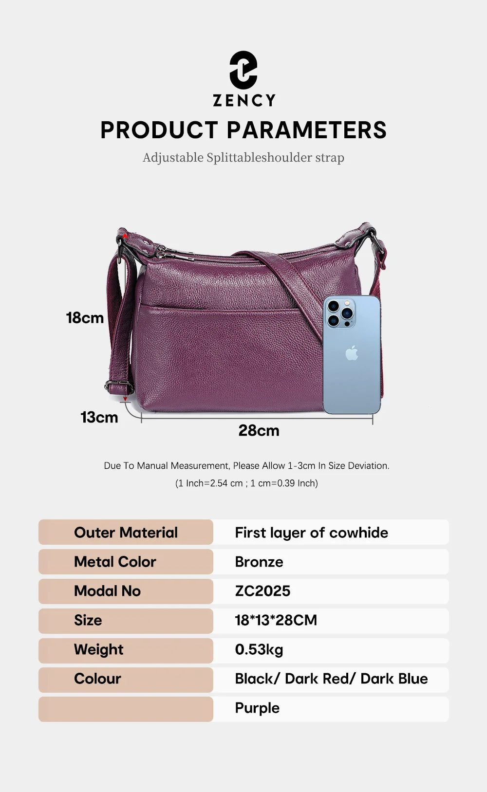 Elegant Genuine Leather Women's Shoulder Bag Trendy Crossbody Messenger Bag for Ladies Dark Red Blue 100% Satchels Hobo