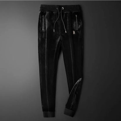 Men's Clothing Spring and Autumn high quality Casual Sports Hooded suit Gold Velvet Pants suit Loose Two-piece Set