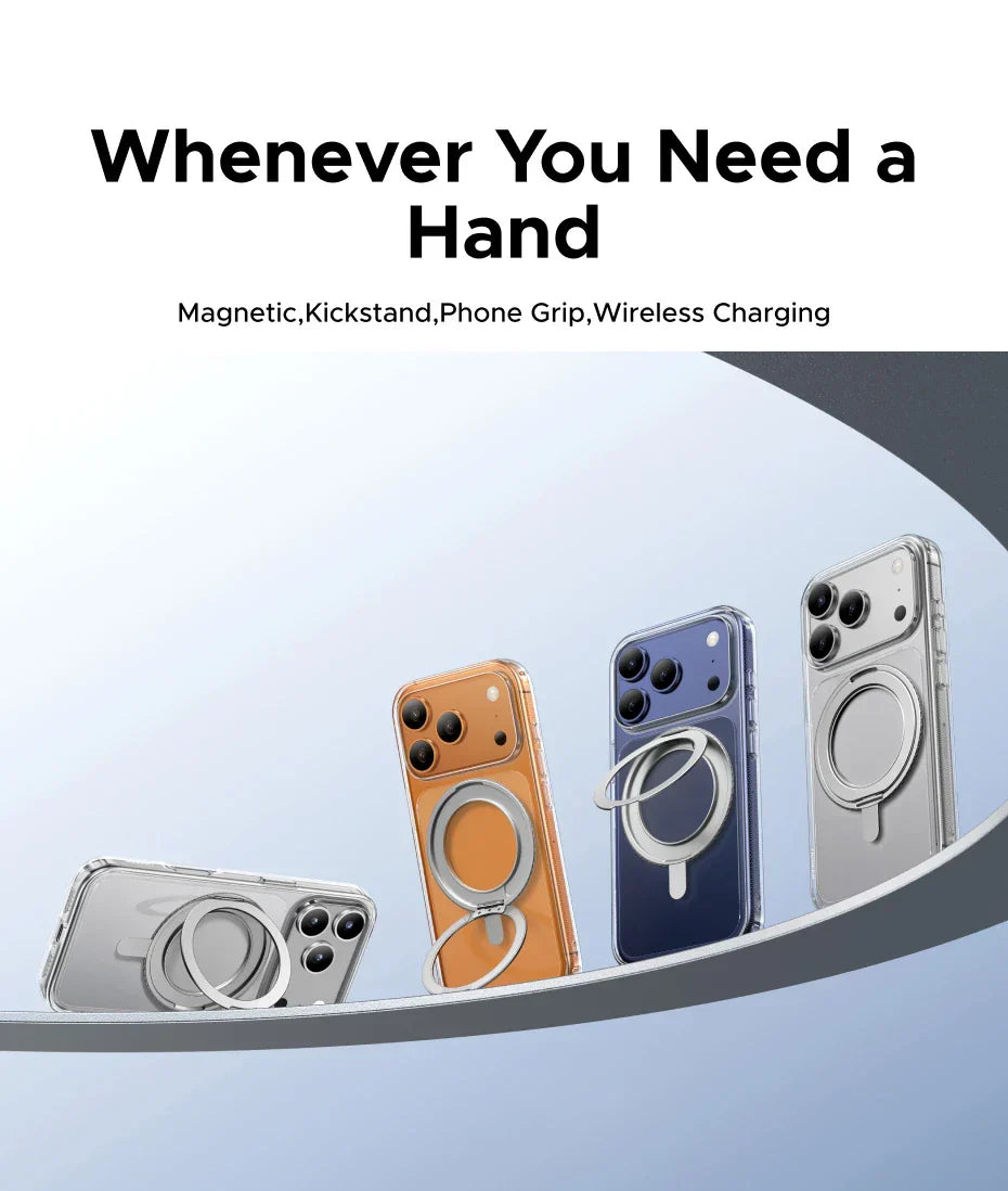 iPhone 17 Pro Max 360° Magnetic Stand Case Cover for iPhone 17pro for Magsafe Rotatable Magnet Kickstand Case