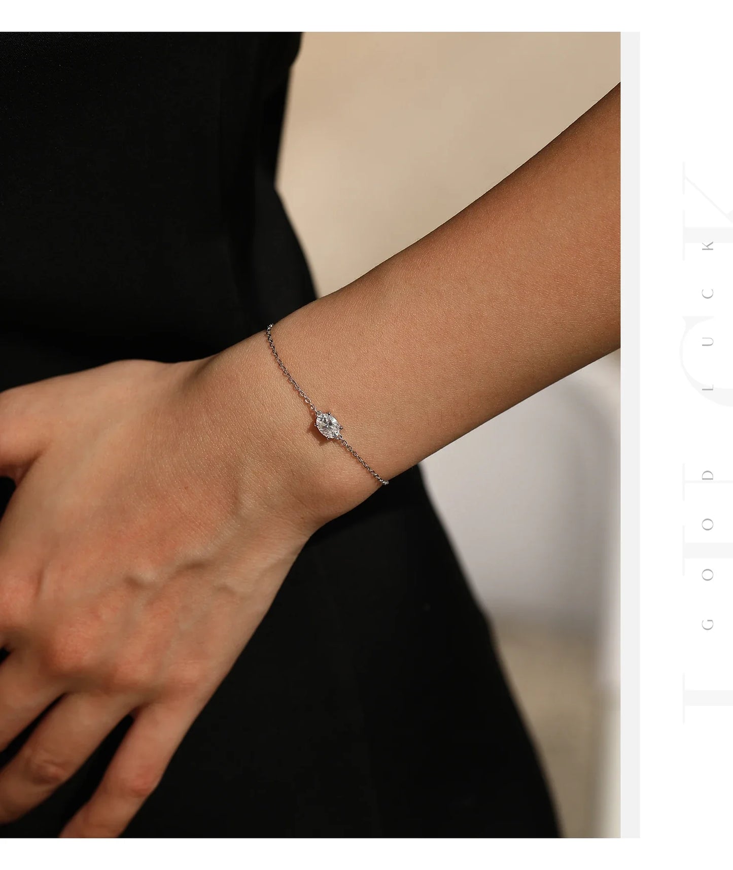 1CT Oval Moissanite Bracelet 925 Sterling Silver Trendy Temperament Link Chain Bracelet For Women Fine Jewelry
