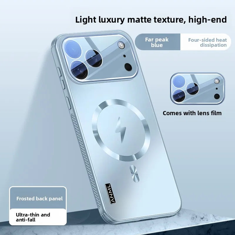 Magnetic Frosted iPhone 17 Pro Max 17pro Case with Heat Dissipation Full Protection for iPhone 17  Air Camera