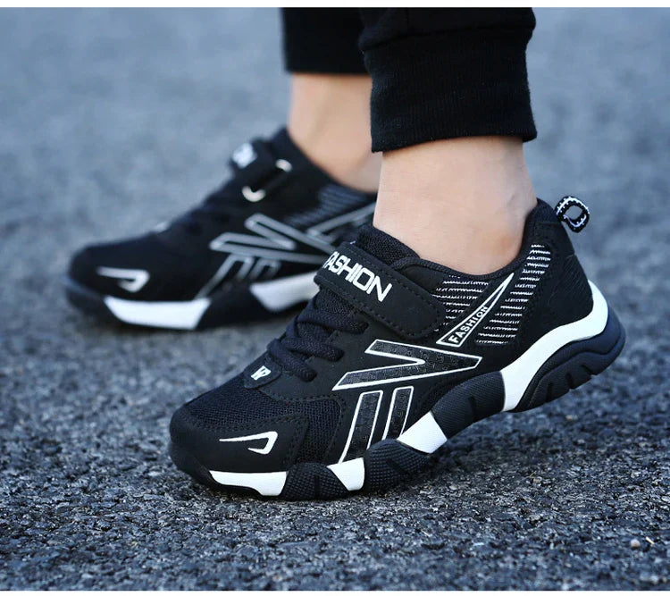 Children's Sneakers for Boy Lightweight Sport Tennis Shoes Fashion Breathable Mesh Kids School Running Basketball Shoes Non Slip