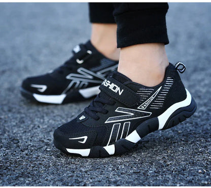 Children's Sneakers for Boy Lightweight Sport Tennis Shoes Fashion Breathable Mesh Kids School Running Basketball Shoes Non Slip