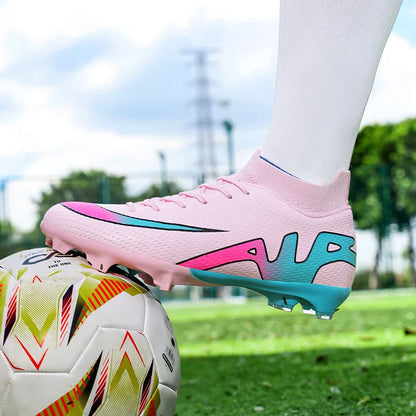 New Men Football Boots Grass Futsal Sneakers High-quality Match Cleats High-top Non-Slip Soccer Shoes Indoor Hot-selling Outdoor