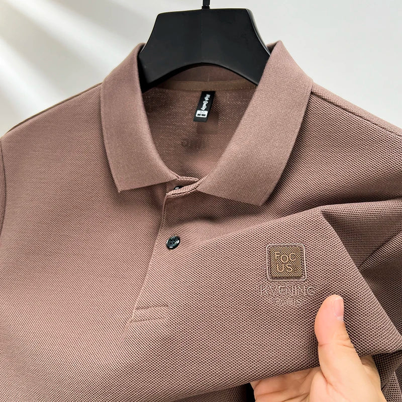 High end brand 100% cotton polo shirt short sleeved men's 2024 summer fashion embroidery comfortable breathable casual T-shirt