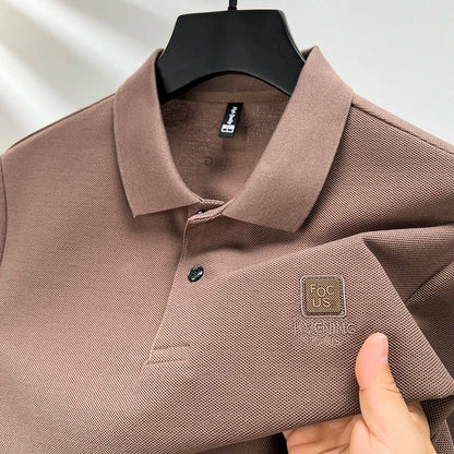 High end brand 100% cotton polo shirt short sleeved men's 2024 summer fashion embroidery comfortable breathable casual T-shirt