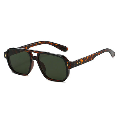 Fashion Square Sunglasses Women Men Driving Rivets Arrow Decoration Casual Travel Suitable for All Sun Glasses Uv400
