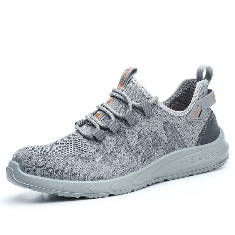 Light Breathable Sneaker Safety Shoes Steel Toe Shoes for Men Anti-slip Anti-impact Anti-puncture Outdoor Work Security Shoes