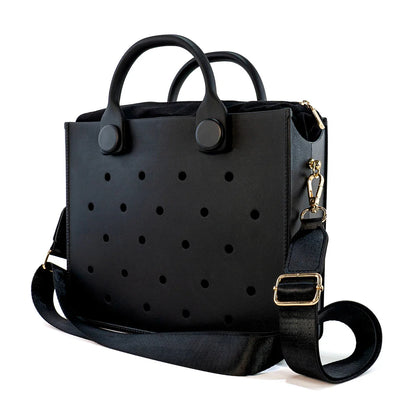 Large Leather Shoulder Bag Handbag Tote Bag Storage for Women Casual Waterproof Beach Bag Hole Fit Charm Fashion Storage Bag