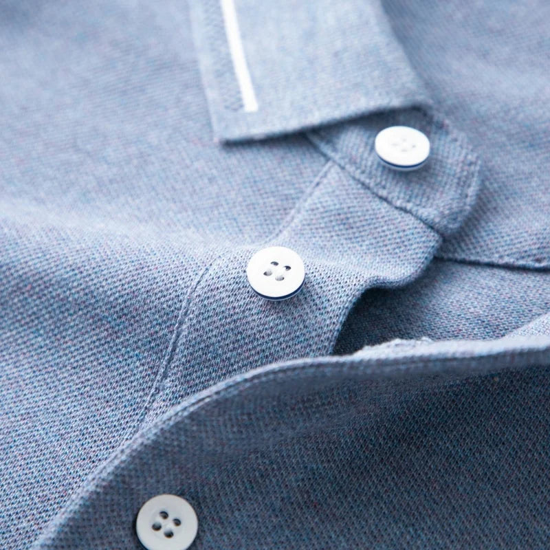 100Cotton High-End Quality Men's Polo Shirt Exquisite Horse Embroid Long Sleeve Fashion Lapel T-Shirt Business Trend Menswear