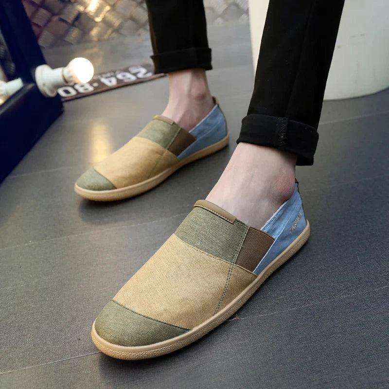 Fisherman's Shoes Fashion Flat Canvas Sneakers Slip On Men's Espadrilles Walking Casual Shoes For Men Loafers Summer