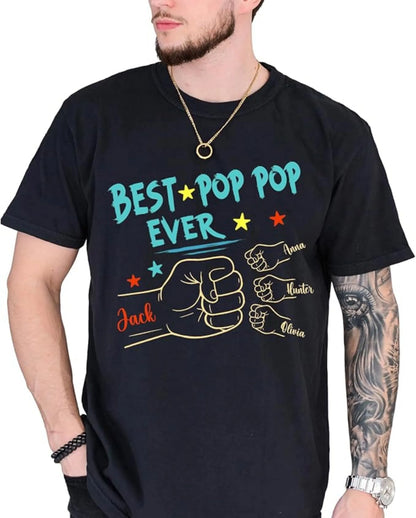 Personalized Dad Shirt, Custom Daddy Shirts for Men, Legend Grandpa T-Shirt, Gifts for Fathers Day Birthday S-3XL