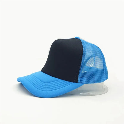 50 Color Unisex SummerTrucker Hat For Adult Net Baseball Cap Men Women Polyester Blank Mesh Adjustable Sun Hat Visor