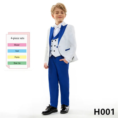 Trendy Boy Christmas Ceremony Suit Fashionable Kids Holiday Formal Outfit For Children Winter Celebration Attire