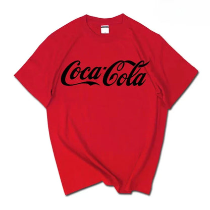 2026 Summer New Trendy Brand INS Pepsi Cola Joint T-shirt Sprite Coca-Cola Men's and Women's Loose Cotton Couple's Short Sleeves