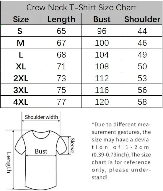 Men's American Street Style Printed T-shirt - Round Neck Summer Short Sleeved Shirt,