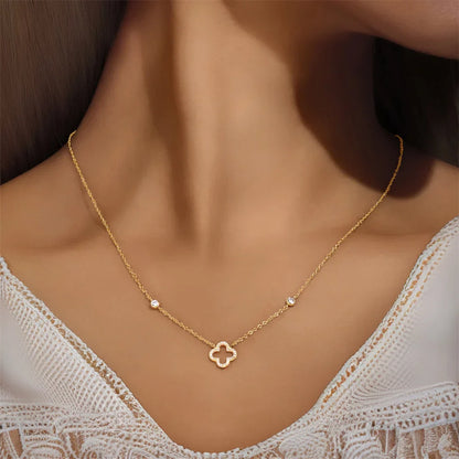 925 Sterling Silver Necklaces Charms for Women Crystal Cross Clavicle Collar Chain Simple Choker Necklace Accessories Gift