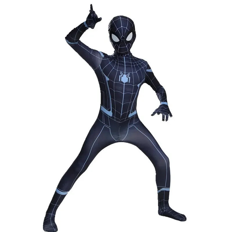 Anime Superhero  Costume Miles Morales Cosplay Zentai Bodysuit  Halloween Costumes Kids Superhero Costumes Movie Characters