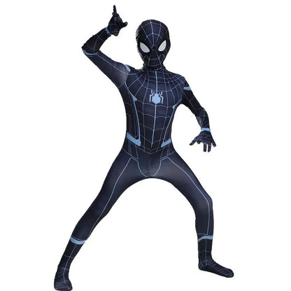 Anime Superhero  Costume Miles Morales Cosplay Zentai Bodysuit  Halloween Costumes Kids Superhero Costumes Movie Characters