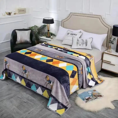 Thickened Velvet Blanket Children Single Double Person Fleece Coral Velvet Blanket Retail Coral Fleece Blanket Velvet Throw B...