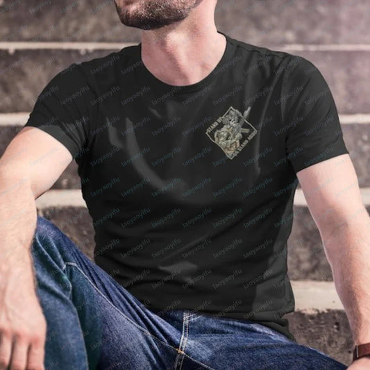 Stand Up or Stand Aside Military Tactical Warrior Skeleton Shirt T-Shirt Gym Military Shirt Graphic T Shirts Cotton Men Clothing