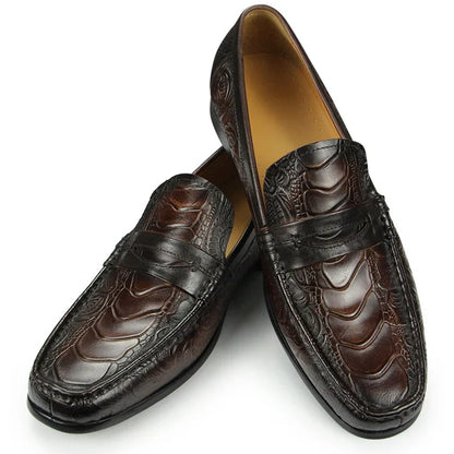 Luxury Genuine Leather Men Loafers Summer Casual Shoes Comfy Slip-on Fashion Drive footwear Boat Shoes Breathable Casual Shoes