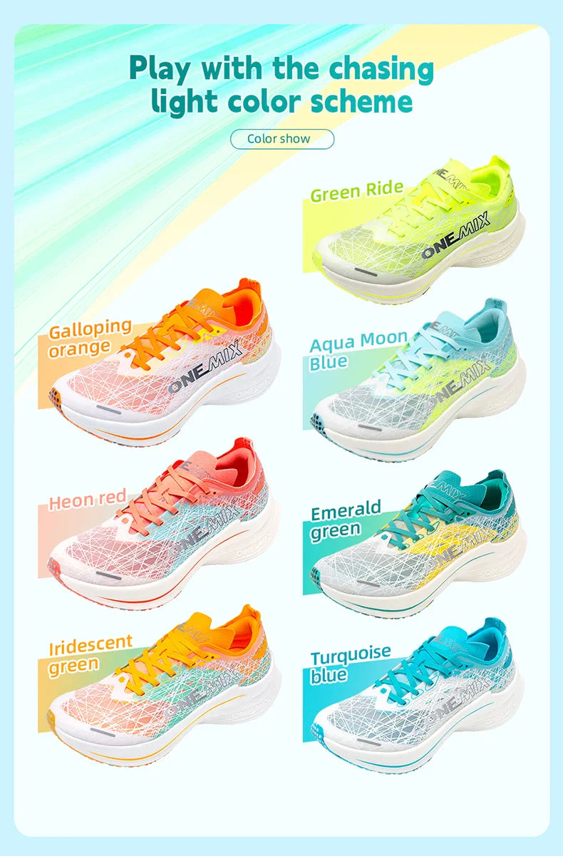 Carbon Fiber Plate Running Shoes Traction Shock Absorption Sneakers Professional Marathon PB Racing Sports Trainers Shoes