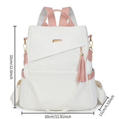 Women's fashion backpack large capacity lightweight Oxford cloth schoolbag leisure travel small backpack women