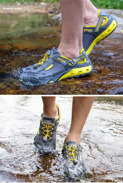 Summer Wading Hiking Shoes for Men Outdoor Man Sneakers Breathable Quick Drying Sports Trekking Beach Barefoot Mens Shoes