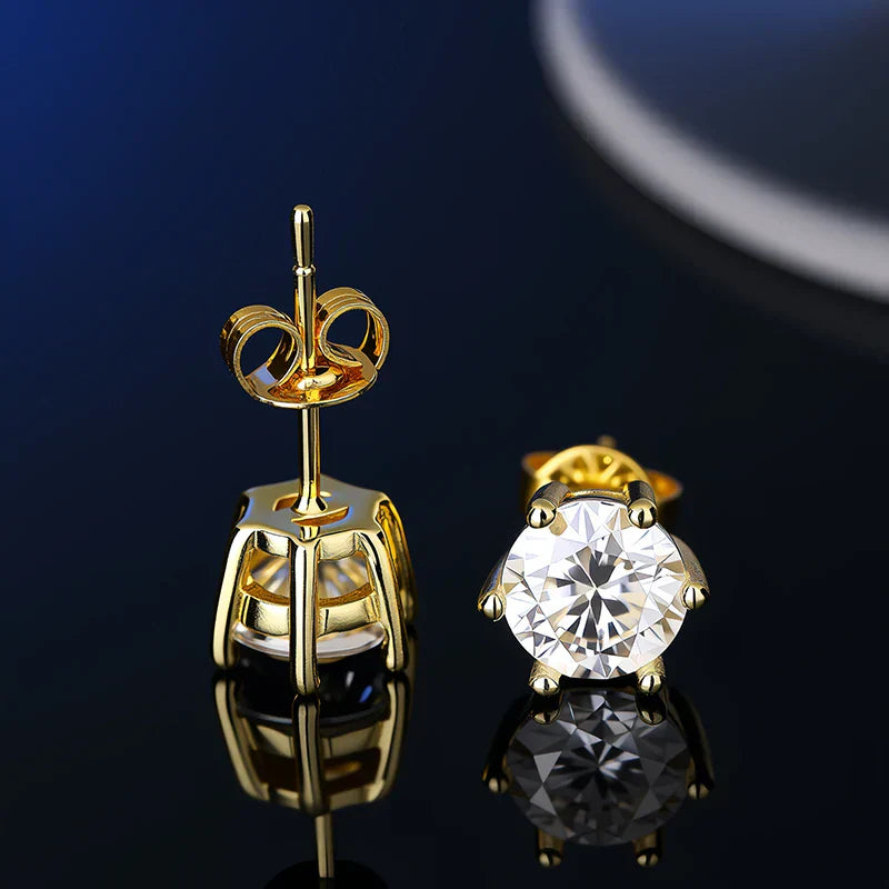 GRA Certificate Promotion 100% Moissanite Earrings for Women Pass Diamond Test Pen Ear Studs 925 Sterling Silver Fine Jewelry