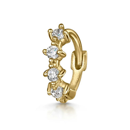 925 Sterling Silver Glossy Hoop Earrings Gold Color Tiny Cartilage Piercing Small Huggie Earring Fine Jewelry Accessories