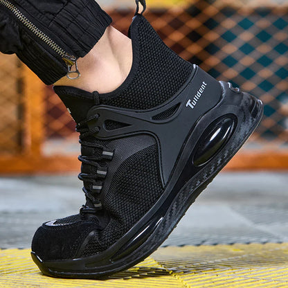 Men's protective shoes, breathable, lightweight, and safe shoes, anti-smashing and anti-puncture work shoes, steel-toe shoes
