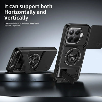 15T/15T Pro Armor Case For Xiaomi 15T Pro Case Shockproof Slide Lens Protector Phone Cover For Xiaomi 15T Case Fundas With Ring
