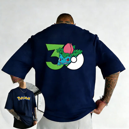Printed T-shirt Summer New Men's and Women's Loose Casual Hip Hop Trendy Short Sleeve Top